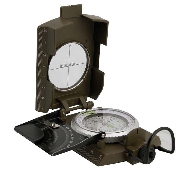 Ital. Kompass Metall Oliv